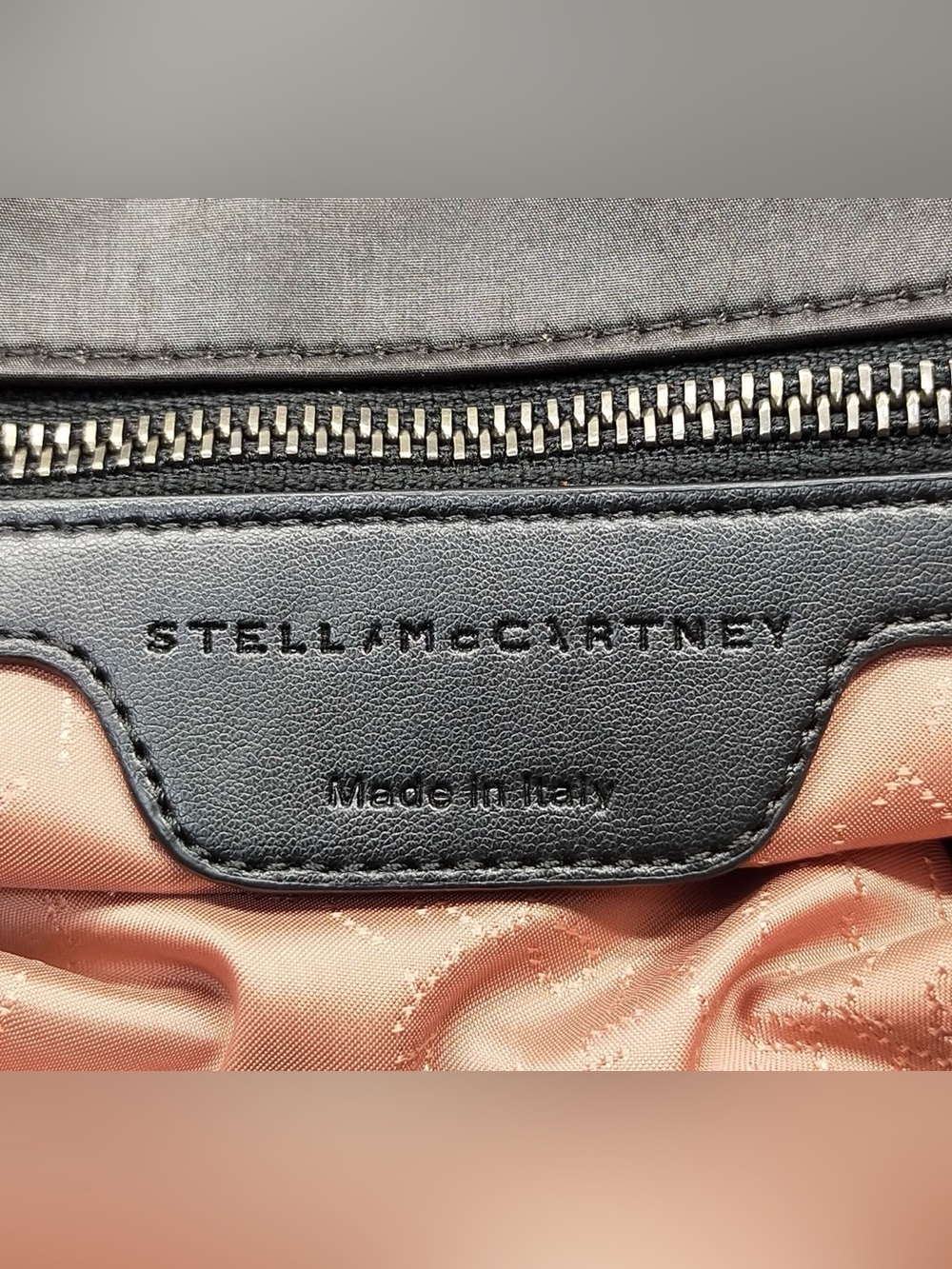 Stella McCartney Black Puffer Shoulder Bag with Chain Trim - Picture 7 of 9